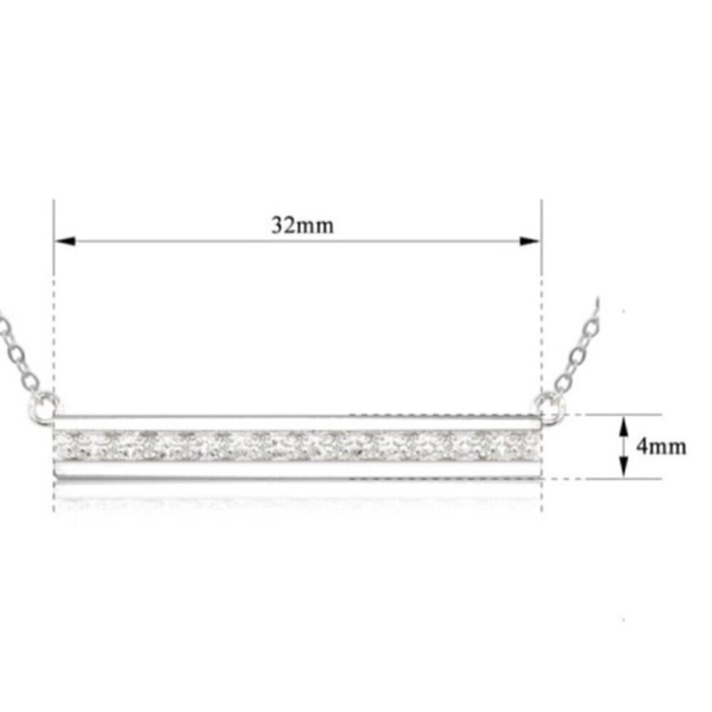 Diamond bar necklace - Picture 5 of 8